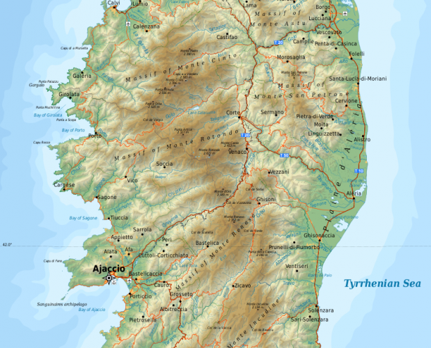 Mapy Korsiky