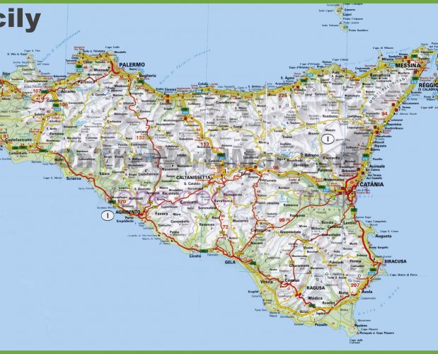 Mapa Sicílie 03