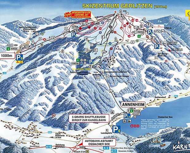 Skimapa Gerlitzen Alpe 01