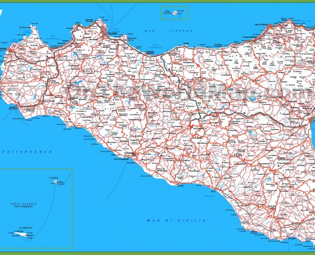Mapa Sicílie 01