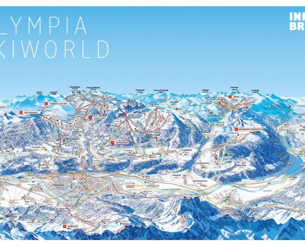 Skimapa Innsbruck-Olympia-Skiworld