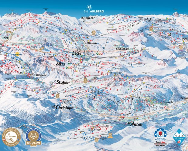 Skimapa Ski Arlberg