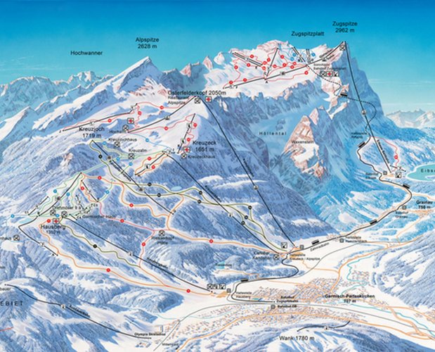 Skimapa Garmisch Classic + Zugspitze 01
