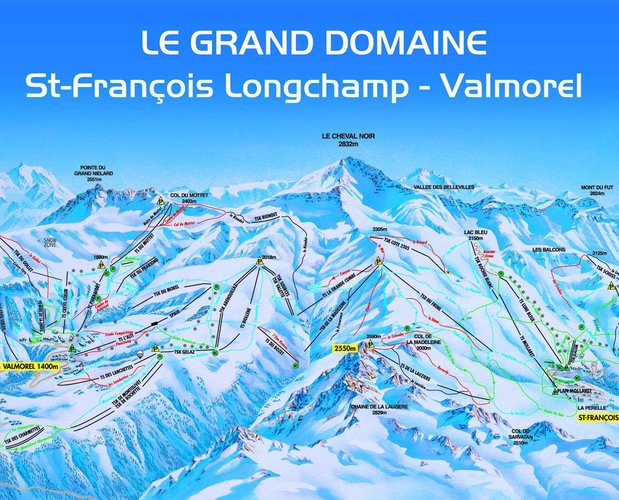 Skimapa Grand Domaine Valmorel - St.Francois Longchamp