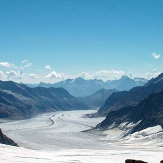 Aletsch Gletscher - nejdelší ledovcový splaz Evropy