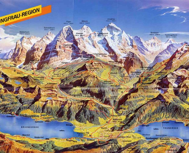 Celkové panorama Jungfrau