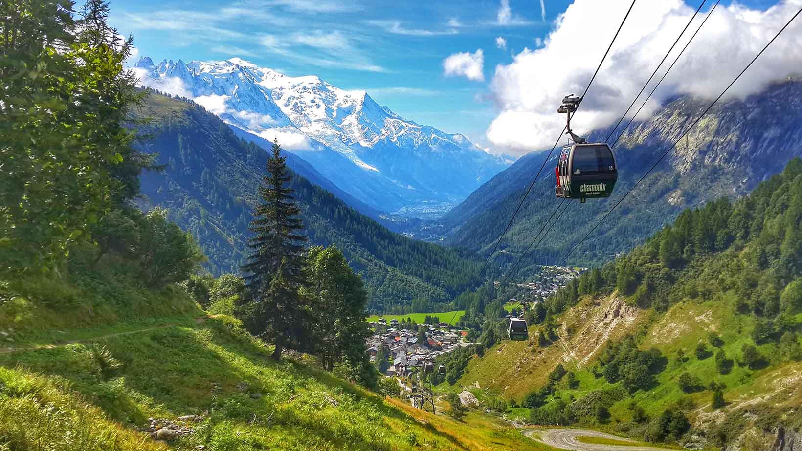 Letní Chamonix Alpy Francie